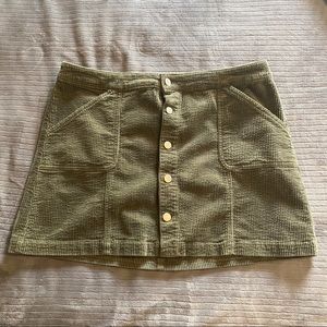 Olive green corduroy skirt!